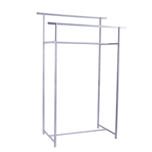 Thép không gỉ quần áo hiển thị giá thương mại đường sắt may mặc cho cửa hàng bán lẻ hiển thị bền cán may mặc giá - Product Image 2