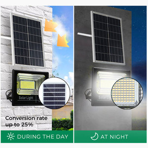 200W 300W độ sáng cao ngoài trời đường <span class=keywords><strong>v</strong></span>ườn Chiếu Sáng IP65 không thấm nước LED năng lượng mặt trời đèn lũ - Product Image 4