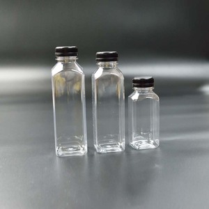 Vuông <span class=keywords><strong>container</strong></span> rỗng New <span class=keywords><strong>Fancy</strong></span> pet chai nhựa bao bì cho nước trái cây trà sữa trong số lượng lớn - Product Image 5