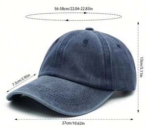 Casquette de baseball unisexe en coton vintage délavé et vieilli, 6 panneaux, réglable, style trucker et 'Dad Hat', teinte, vierge, pour la vente en gros - Product Image 3