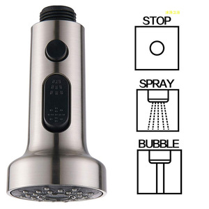Tête de rechange pour robinet, finition noir brossé, électroplaqué, en ABS, avec douchette télescopique extractible, accessoires pour robinet de cuisine - Product Image 5