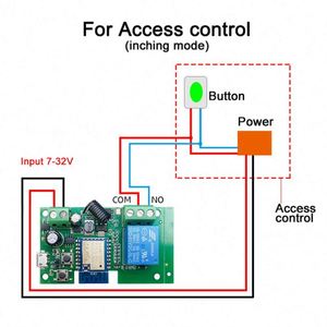 Tuya thông minh USB 7-32V DIY 1 kênh nhích tự khóa wifi không dây nhà thông minh chuyển đổi Alexa bằng giọng nói điều khiển từ xa 10A <span class=keywords><strong>Max</strong></span>. - Product Image 5