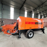 Équipement de pompage de béton opérationnel avec composants de moteur diesel protégés Pompe à béton diesel