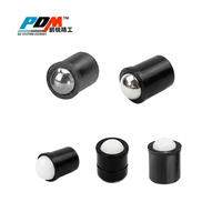 Plongeurs à ressort à bille à long bec fileté en acier au carbone oxydé noir, sur mesure et OEM, à ajustement par pression, M6 M8, de PDM