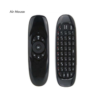 Mini clavier vocal C120 2.4G et souris aérienne avec code fixe automatique, en plastique et silicone, rechargeable pour Android TV Box