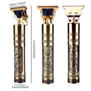 Coupe de cheveux professionnelle chaude avec tondeuse à cheveux noire Vintage T9 pour hommes et barbiers Tondeuses électriques abordables pour la coupe de cheveux - Product Image 1