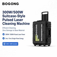 Nettoyeur laser portable 300W à impulsions, type valise, pour élimination de la rouille sur métal, pierre, acier inoxydable, aluminium