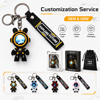 Porte-clés Ours en Silicone Mignon de Dessin Animé, Pendentif Créatif pour Sac, Breloque de Sac, Mini Cadeau pour Fête ou Machine à Pinces