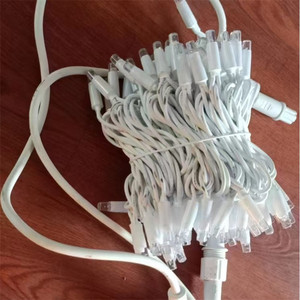 Nuevo estilo 220V 110V 10m 100LEDs Alambre de goma blanco cálido Luz de hadas boda fiesta Navidad vacaciones iluminación - Product Image 2
