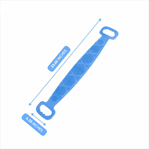 Brosse de douche double face en silicone, écologique, sans BPA, imperméable et durable, pour le dos et le corps, avec ceinture, serviette de bain pour la maison - Product Image 4