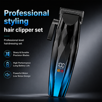 Tondeuse Professionnelle Sans Fil à Lame en T, Réglable, Rechargeable, pour Barbiers et Hommes