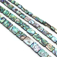 Coquille d'ormeau naturel Rectangle élégant nacre bijoux à bricoler soi-même faisant des perles exquises pour colliers et bracelets