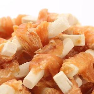Snacks para Perros, Alimento Seco para Perros al por Mayor, Pollo Envuelto en Patata Dulce, Bocadillos Secos para Mascotas - Product Image 1