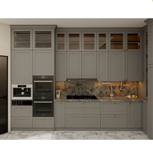 CBMmart Amerikaanse bouwcode Shaker-stijl kasten van kersenhout Massief houten deur Multiplex keukenkasten ontwerpen - Product Image 5