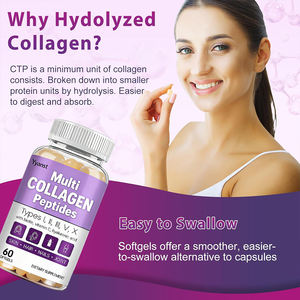 Gélules de collagène multi-peptides, biotine et vitamine C OEM/ODM pour la santé de la peau et le soutien digestif des adultes, emballage personnalisable - Product Image 4