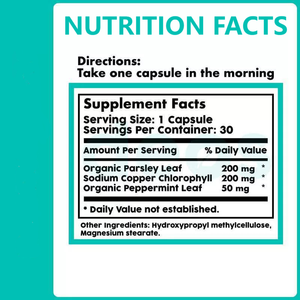 Gélules de Chlorophylle Déodorantes Naturelles en Marque Blanche en Stock pour Odeur Corporelle et Peau Fraîche pour Adultes Fabricant OEM - Product Image 2