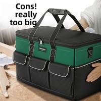 Sac à outils en toile durable, épaissi, résistant à l'usure, multifonctionnel, pour le rangement de matériel, avec bandoulière, sac à outils pour électriciens