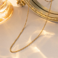 Precio de Fábrica al por Mayor, Collar de Cadena de Acero Inoxidable Chapado en Oro de 18k, Serie de Accesorios de Cadena Hipoalergénicos e Impermeables