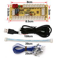 Kit Joystick Arcade Zéro Latence 2 Joueurs DIY avec Bouton Turbo PC et Carte Encodeur USB 8 Directions pour Boîtier de Jeu Pandora