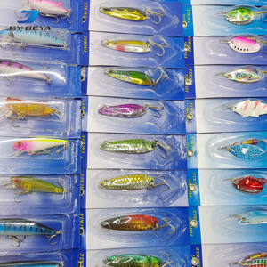 Juego de cebo de carretera con placa de hierro con purpurina multicolor 30, combinación de gancho de tres libros con placa de hierro en forma de pez - Product Image 2