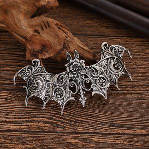 Pinza de Pelo Vikinga Retro con Diseño Floral de Murciélago para Mujer, Estilo Gótico Noruego, Accesorios para Fiestas, Pinza de Pelo con Murciélago y Flor - Product Image 5