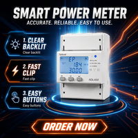 Medidor de Energía Trifásico Acrel ADL400, Riel DIN 0-80A, Conexión Directa MODBUS-RTU, Pantalla LCD, Certificado MID para Sistema SCADA