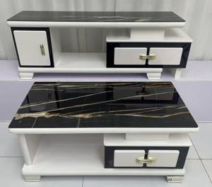 Juego de Mesa de <span class=keywords><strong>Centro</strong></span> Cuadrada de Madera para Sala de Estar, Diseño Moderno de Fábrica, Mesa de Café para el Hogar - Product Image 3