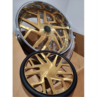 Jantes forgées LZT-1160 personnalisées 2 pièces 20 24 26 pouces 5x120.65 5x108 à lèvre polie profonde et finition or brossé pour Chevrolet Impala Chevelle