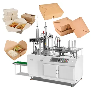 Automatisch Te Gaan Voedseldozen Fabricagemachines Wegwerp Lunch Kartonnen Doos Maken Machine