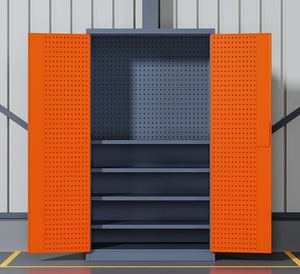 Armoire d'équipement <span class=keywords><strong>de</strong></span> stockage d'atelier avec 2 portes Armoires <span class=keywords><strong>de</strong></span> <span class=keywords><strong>garage</strong></span> en métal <span class=keywords><strong>de</strong></span> 72 pouces Stockage - Product Image 5