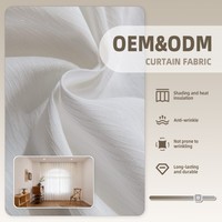 Tissu de rideau en voile brodé 100 % polyester de haute qualité ColorsTex OEM/ODM, respirant, léger, en rouleau, pour usage domestique