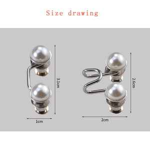 Clip de taille réglable avec bouton pression boucle de Style perle pour jean aiguille en métal accessoires de vêtements <span class=keywords><strong>couture</strong></span> - Product Image 5