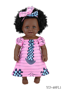 Poupée noire en PVC écologique de 19 pouces avec accessoires de cheveux afro, poupée en vinyle pour fille fabriquée par Black Dolls - Product Image 3