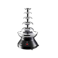 Fontaine à chocolat commerciale à 4 ou 5 niveaux avec distributeur pour robinet de tour, double usage, fontaine à chocolat en cascade avec robinet