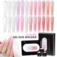 Gel de Construction pour Ongles Super Scintillant Effet Diamant, Gel UV/LED en Pot pour Extension d'Ongles, Idéal pour Salon de Manucure et Nail Art