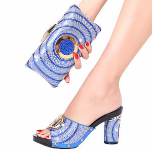 Scarpe e Borse da Donna per Feste, <span class=keywords><strong>Ciabatte</strong></span> <span class=keywords><strong>con</strong></span> <span class=keywords><strong>Pietre</strong></span> Abbinate alla Borsa <span class=keywords><strong>con</strong></span> Strass per Tacchi da Donna, Occasioni di Matrimonio e Feste - Product Image 6