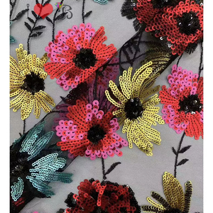 Güzel nijeryalı gelin dantel 5 metre kumaşlar yüksek kalite fransız Sequins <span class=keywords><strong>Net</strong></span> tül dantel malzeme dikiş kız elbiseler - Product Image 1