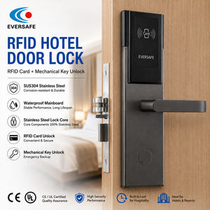 Venta Directa de Fábrica, Cerradura Electrónica Inteligente con Tarjeta RFID a Prueba de Agua SUS 304, Cerradura de Seguridad para Puerta, Cerraduras RF para Uso en Hoteles y Apartamentos - Product Image 1