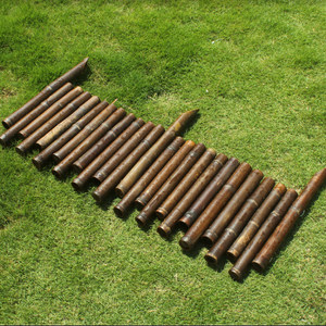 Recinzione <span class=keywords><strong>in</strong></span> Bambù Carbonizzato Anticorrosione, Stile Giapponese per Giardino e Cortile, Basso Divisorio per Orto e Aiuole - Product Image 2