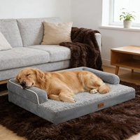 Wasserdichtes Orthopädisches Sofa-Hundebett mit Eierkarton-Schaumstoff, Abnehmbarem Reißverschlussbezug und Erhöhter Kopfstütze für Einzelhändler, Kundenspezifische OEM-Fertigung
