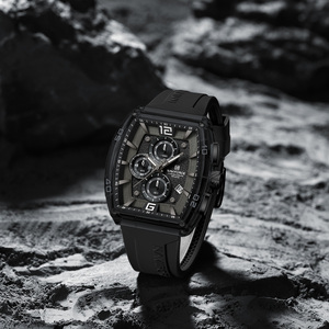 NAVIFORCE 6101 <span class=keywords><strong>Montre</strong></span> pour homme résistante à l'eau <span class=keywords><strong>5</strong></span> bars, verre transparent, bracelet en silicone, <span class=keywords><strong>montre</strong></span> à quartz, fabrication propre en Chine - Product Image 6