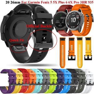Bracelet officiel 22MM 26MM pour montre <span class=keywords><strong>Garmin</strong></span> <span class=keywords><strong>Fenix</strong></span> 7X 7 6X 6 Pro 5X <span class=keywords><strong>5</strong></span> Plus <span class=keywords><strong>Sapphire</strong></span> 3HR, bracelet de montre intelligente en silicone Quickfit - Product Image 2