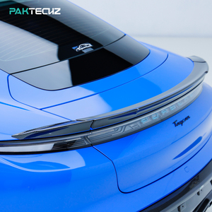 อะไหล่คาร์บอนไฟเบอร์แห้ง Paktechz Prepreg แบบ Ducktail สำหรับติดตั้งท้ายรถ Porsche Taycan 4S - Product Image 5