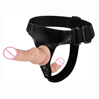 Jouets sexuels portables réalistes en silicone à double dildo, double longueur, stimulation anale et du point G, réglables et sans sangle, pour femmes et couples