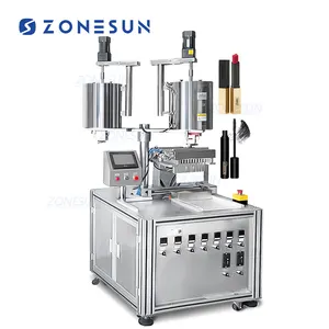 Zonesun ZS-GTL12 semi-automático de 12 bicos, bomba de pistão, tubo de batom, cosmético, bálsamo labial, máquina de enchimento de pasta