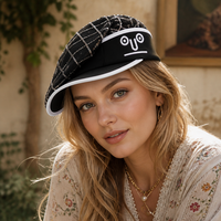 Gorra Plana de Algodón Suave para Mujer, Estilo Vintage Ivy Newsboy, Ligera y Transpirable, Tipo Cabbie con Visera de Pico de Pato, para Primavera y Otoño