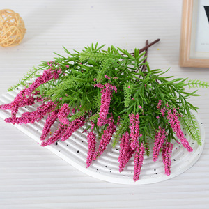 Fleurs artificielles de lavande en soie plastique, réalistes, pour la décoration de la maison, du bureau, de l'hôtel, arrangements floraux, accessoires de photographie - Product Image 1