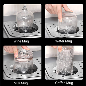 Enjuagador de vasos automático de acero inoxidable de alta presión para limpieza de bar, jarras, botellas y vasos - Product Image 5
