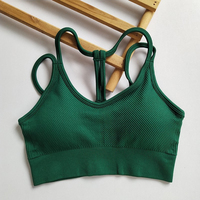 Soutien-gorge de sport en nylon respirant à maintien élevé pour femme, avec coussinets amovibles, personnalisable, résistant aux plis, pour la gym, le fitness et le yoga - Dentelle