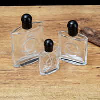Flacon de parfum carré élégant et classique en verre transparent de 30 ml, 50 ml, avec pulvérisateur, idéal pour les cadeaux, vide, col serti, 100 ml, Botol Parfum Kaca